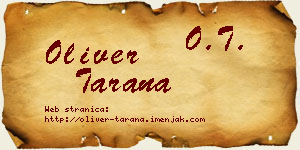 Oliver Tarana vizit kartica